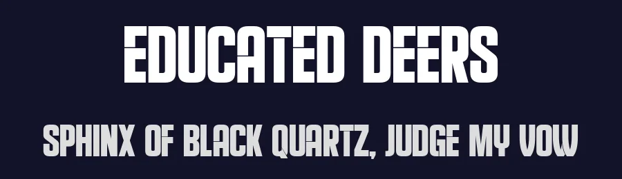 Educated Deers by Vladimir Nikolic — Sans Serif Font — thumbnail 2