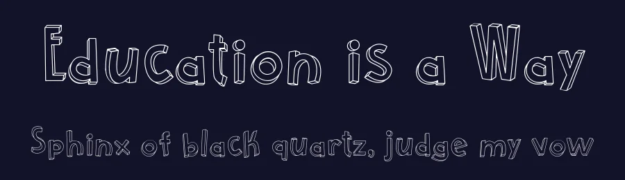 Education is a Way by Galdino Otten Fonts — Decorative Font — thumbnail 2