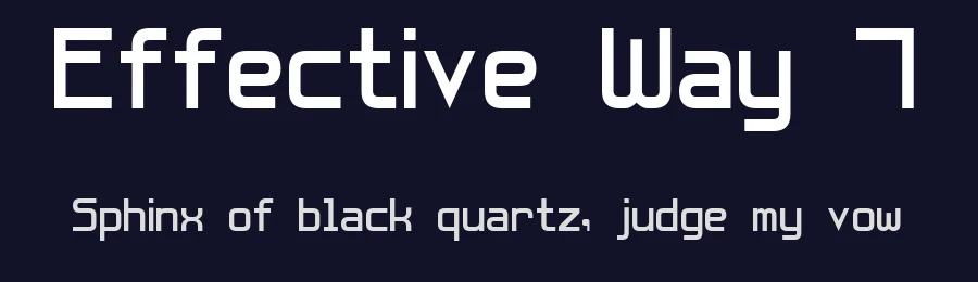 Effective Way 7 by Style-7 — Sans Serif Font — thumbnail 2