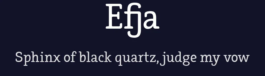 Efja by bean. — Serif Font — thumbnail 2