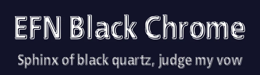 EFN Black Chrome by EuroFONT — Decorative Font — thumbnail 2