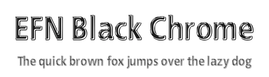EFN Black Chrome by EuroFONT — Decorative Font