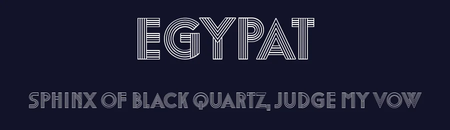Egypat by Vladimir Nikolic — Decorative Font — thumbnail 2