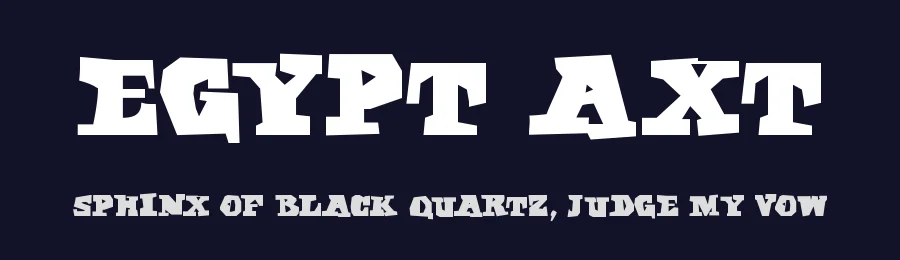 Egypt Axt by Manfred Klein — Decorative Font — thumbnail 2