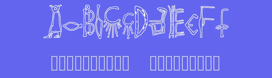 Egyptian Outline by Shelley Evans — Decorative Font — thumbnail 3
