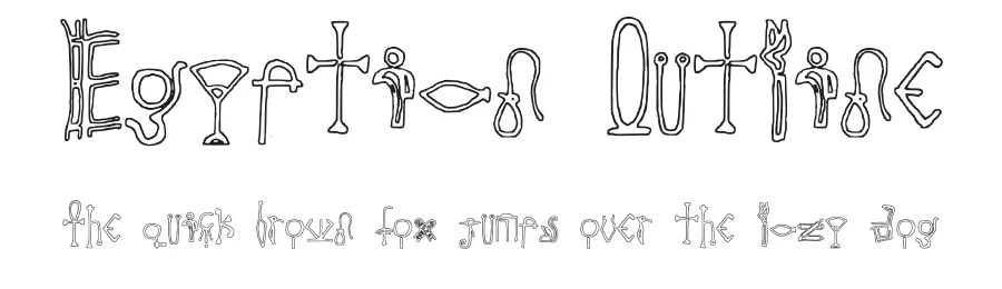 Egyptian Outline by Shelley Evans — Decorative Font
