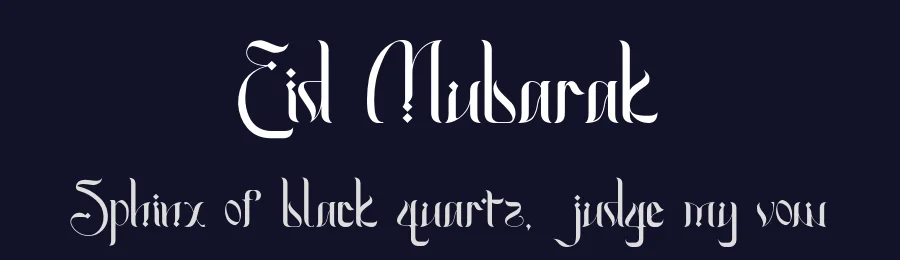 Eid Mubarak by Kong Font — Decorative Font — thumbnail 2