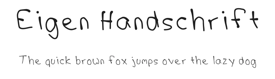 Eigen Handschrift