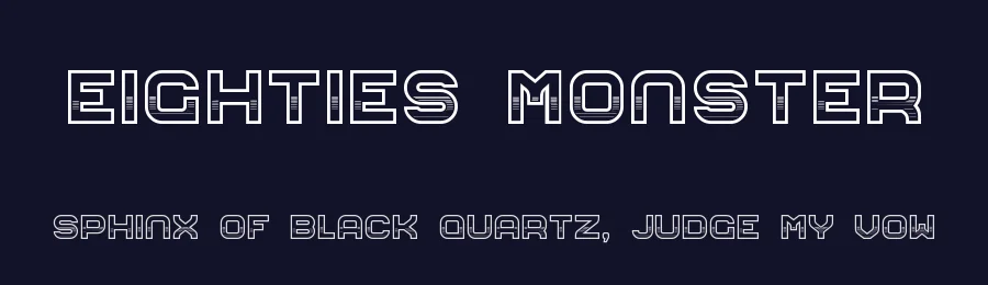 Eighties Monster by Vít Čondák — Decorative Font — thumbnail 2