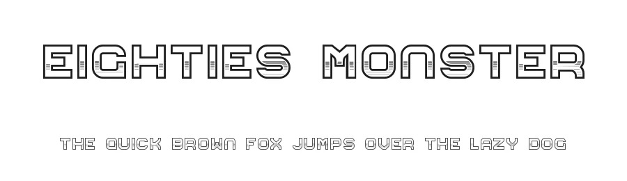 Eighties Monster by VΓt ΔondΓ‘k β Decorative Font