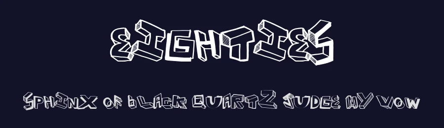 Eighties by Xerographer Fonts — Decorative Font — thumbnail 2