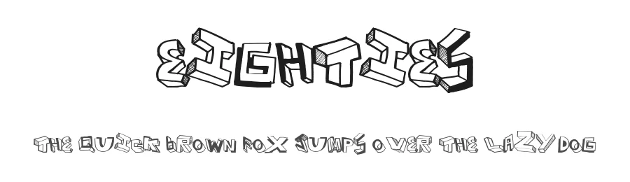 Eighties by Xerographer Fonts โ Decorative Font