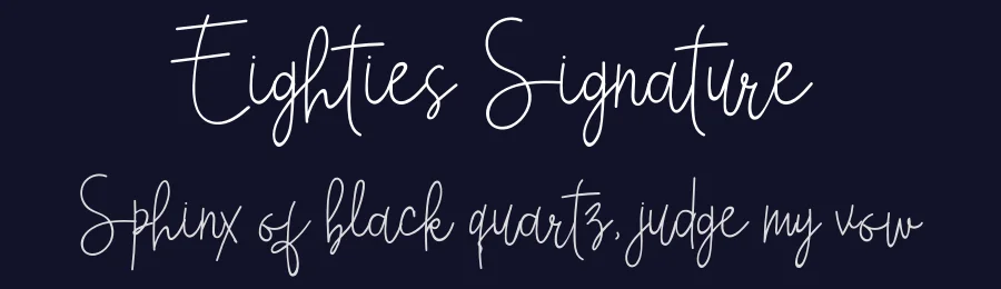 Eighties Signature by Airotype — Script Handwritten Font — thumbnail 2