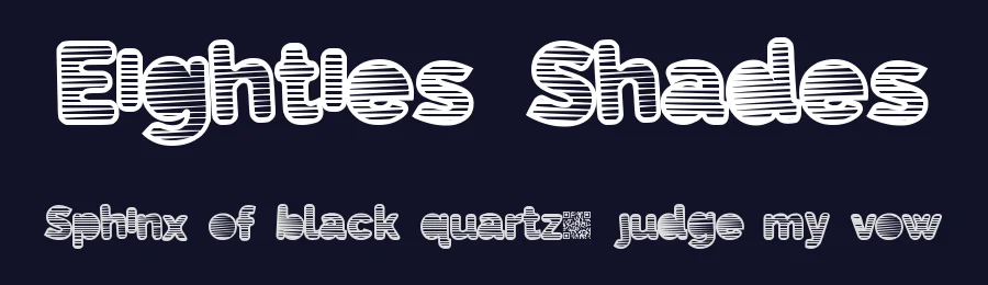 Eighties Shades by Xerographer Fonts — Decorative Font — thumbnail 2