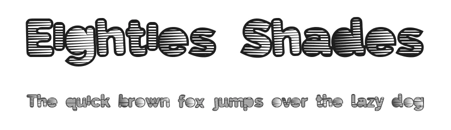 Eighties Shades by Xerographer Fonts β Decorative Font