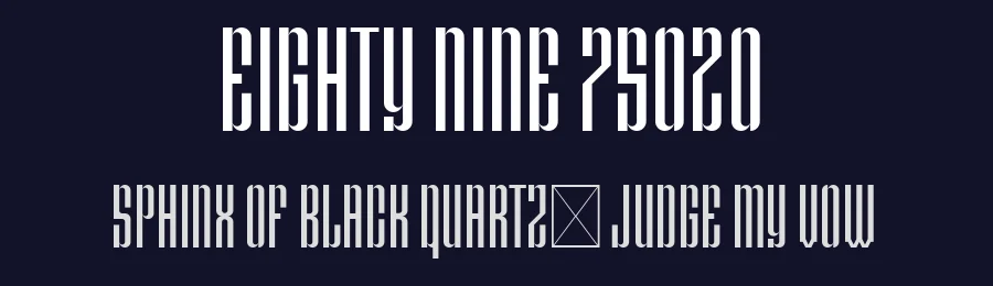 Eighty Nine 75020 by Damien Gosset — Sans Serif Font — thumbnail 2