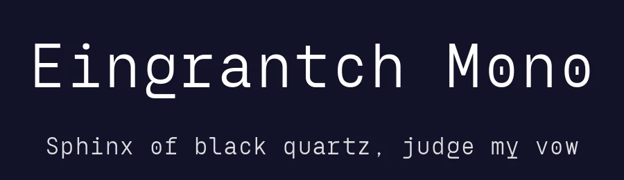 Eingrantch Mono by Harmnessless Type — Sans Serif Font — thumbnail 2