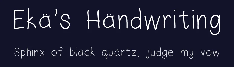 Eka's Handwriting by Eka Becoñado — Script Handwritten Font — thumbnail 2