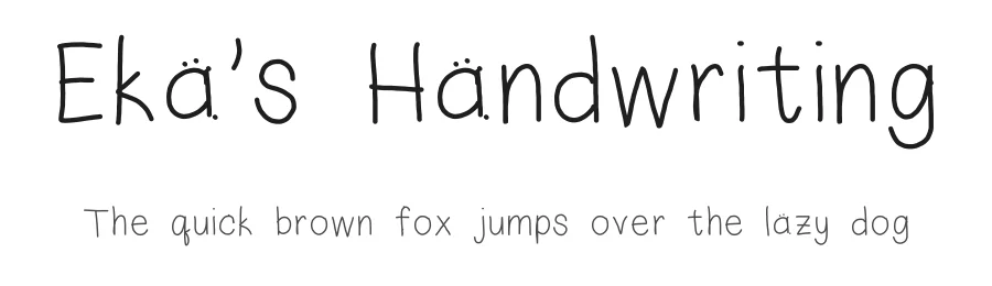 Eka's Handwriting