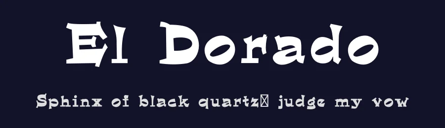 El Dorado by Monoco Type Foundry — Decorative Font — thumbnail 2