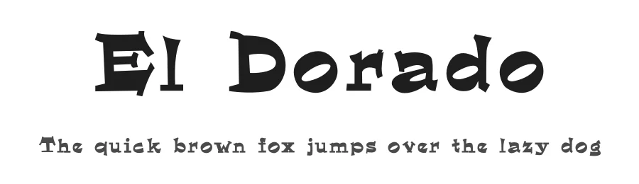 El Dorado by Monoco Type Foundry — Decorative Font