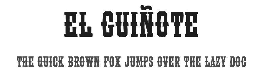 El Guiñote by Woodcutter — Decorative Font