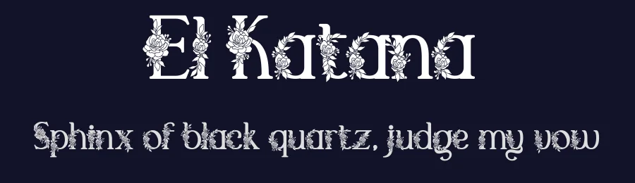 El Katana by madeDeduk — Decorative Font — thumbnail 2