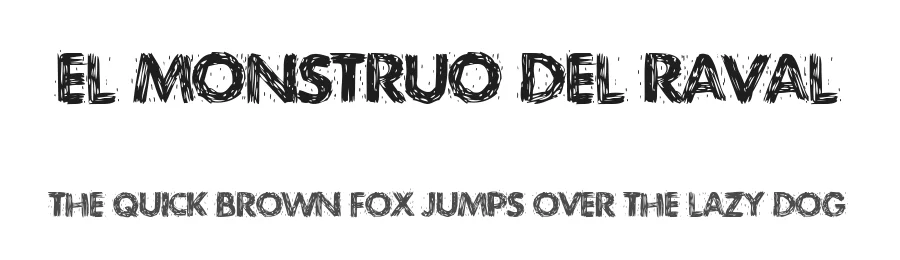 El Monstruo del Raval by Woodcutter — Decorative Font