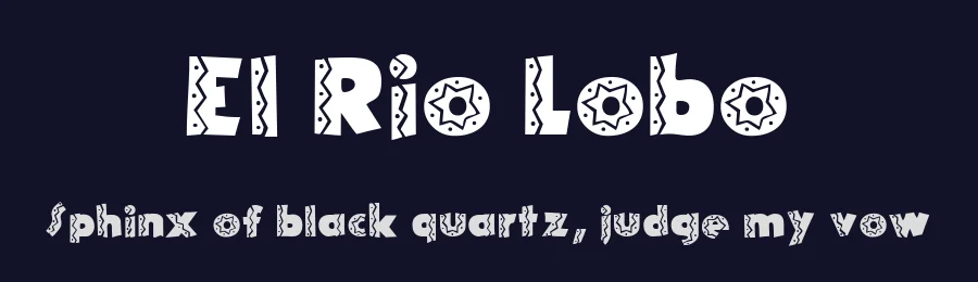 El Rio Lobo by Jonathan Smith — Decorative Font — thumbnail 2