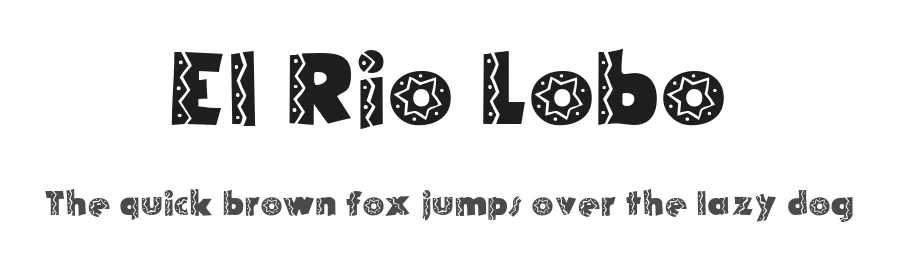 El Rio Lobo by Jonathan Smith — Decorative Font