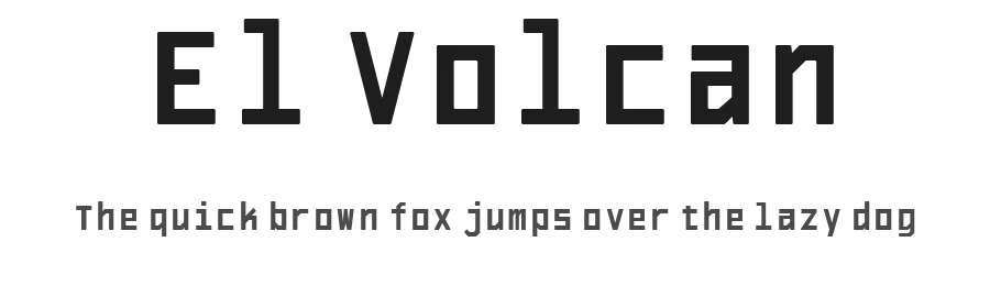 El Volcan by Fabio Ares — Sans Serif Font
