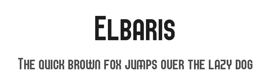 Elbaris by Peter Wiegel — Sans Serif Font