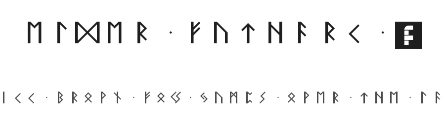 Elder Futhark 2 by Ev Waldron — Dingbats Font