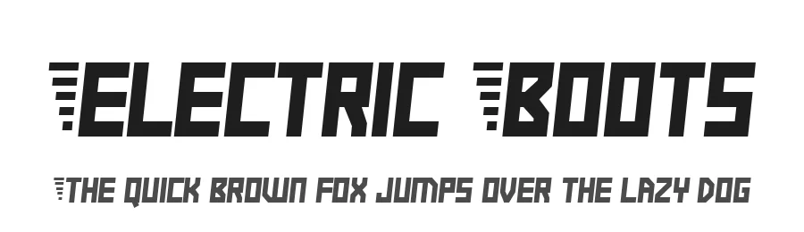 Electric Boots by Pizzadude β Display Font