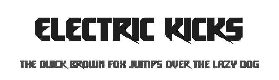 Electric Kicks by Hawtpixel — Display Font