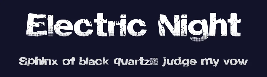 Electric Night by Xerographer Fonts — Decorative Font — thumbnail 2