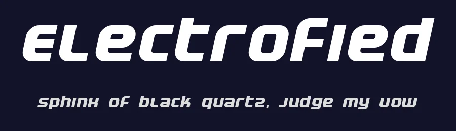 Electrofied by Dust@fonts — Display Font — thumbnail 2