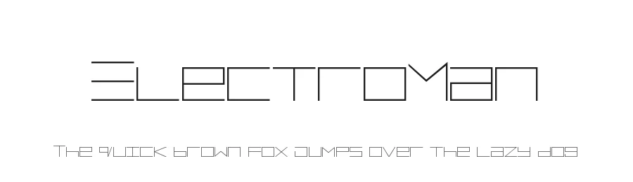 ElectroMan by Isaac K — Display Font