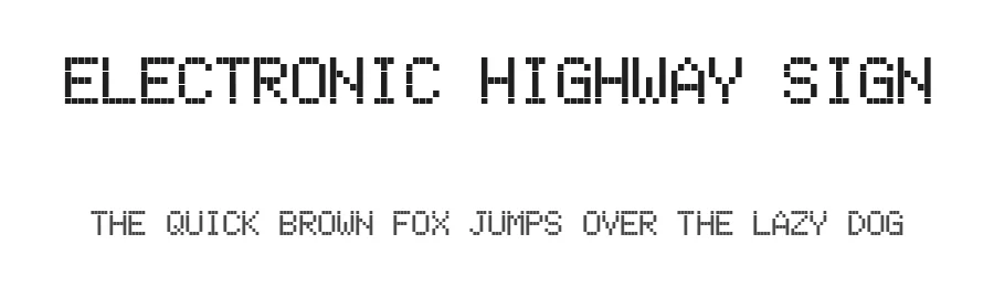 Electronic Highway Sign by Ash Pikachu Font โ Display Font