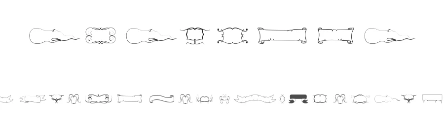 Elegance by dcoxy - Greg Medina — Dingbats Font