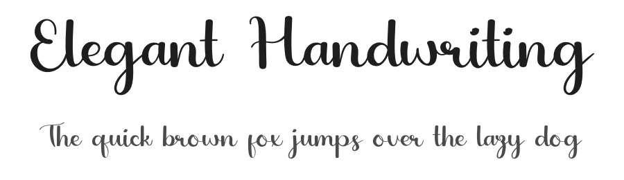 Elegant Handwriting