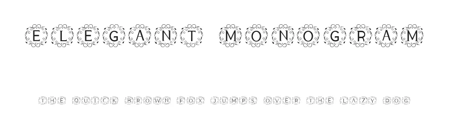 Elegant Monogram by share font — Decorative Font