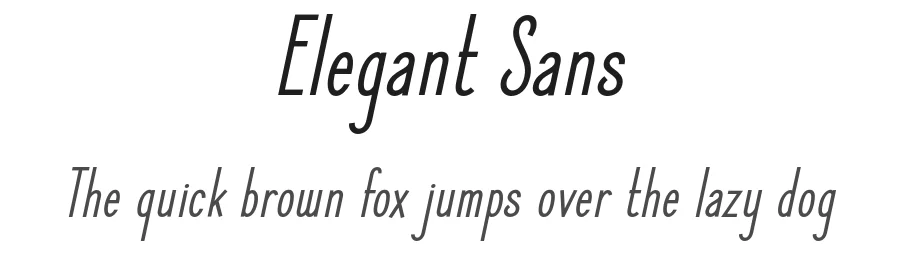 Elegant Sans by Royaltype β Sans Serif Font