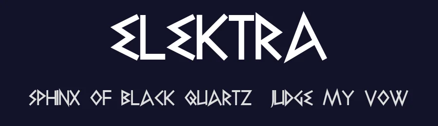 Elektra by Niels Bonnevie — Decorative Font — thumbnail 2