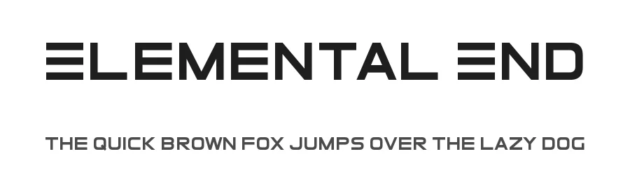 Elemental End by ZdenΔk Gromnica a.k.a. FutureMillennium β Display Font