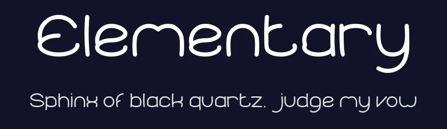 Elementary by weknow — Decorative Font — thumbnail 2