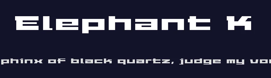 Elephant K by Designer's High — Dingbats Font — thumbnail 2