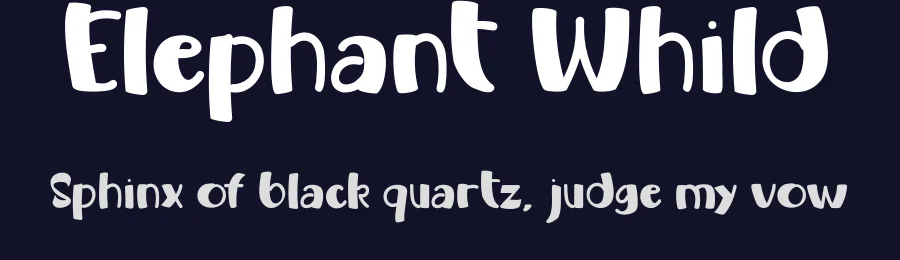 Elephant Whild by Jujun Gag — Decorative Font — thumbnail 2