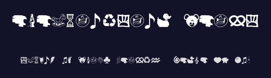 Elephantsand Bears by Gary David Bouton — Dingbats Font — thumbnail 2