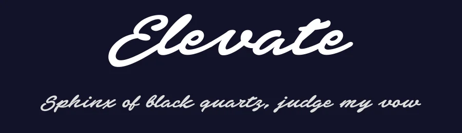 Elevate by Måns Grebäck — Script Handwritten Font — thumbnail 2
